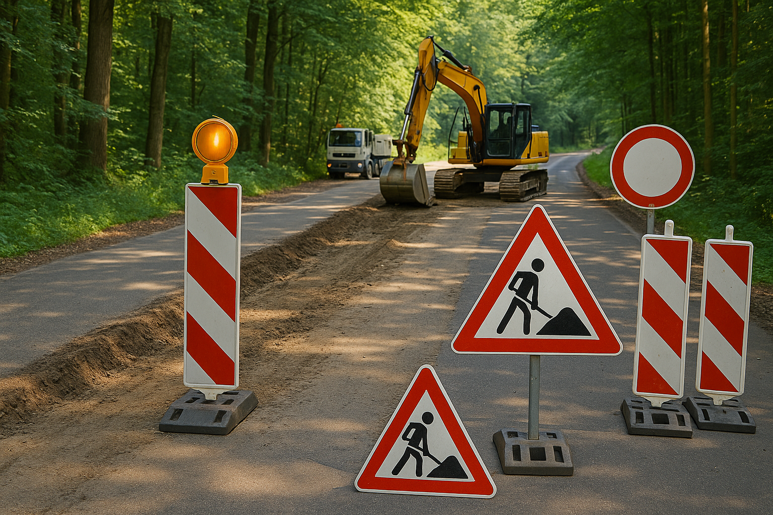 Baustellen in der Senne