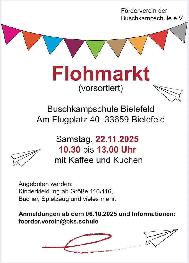 Vorsortierter Flohmarkt der Buschkampschule